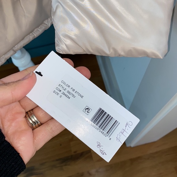 NWT Via Spiga Puffer Down Jacket in Stone - Picture 4 of 6